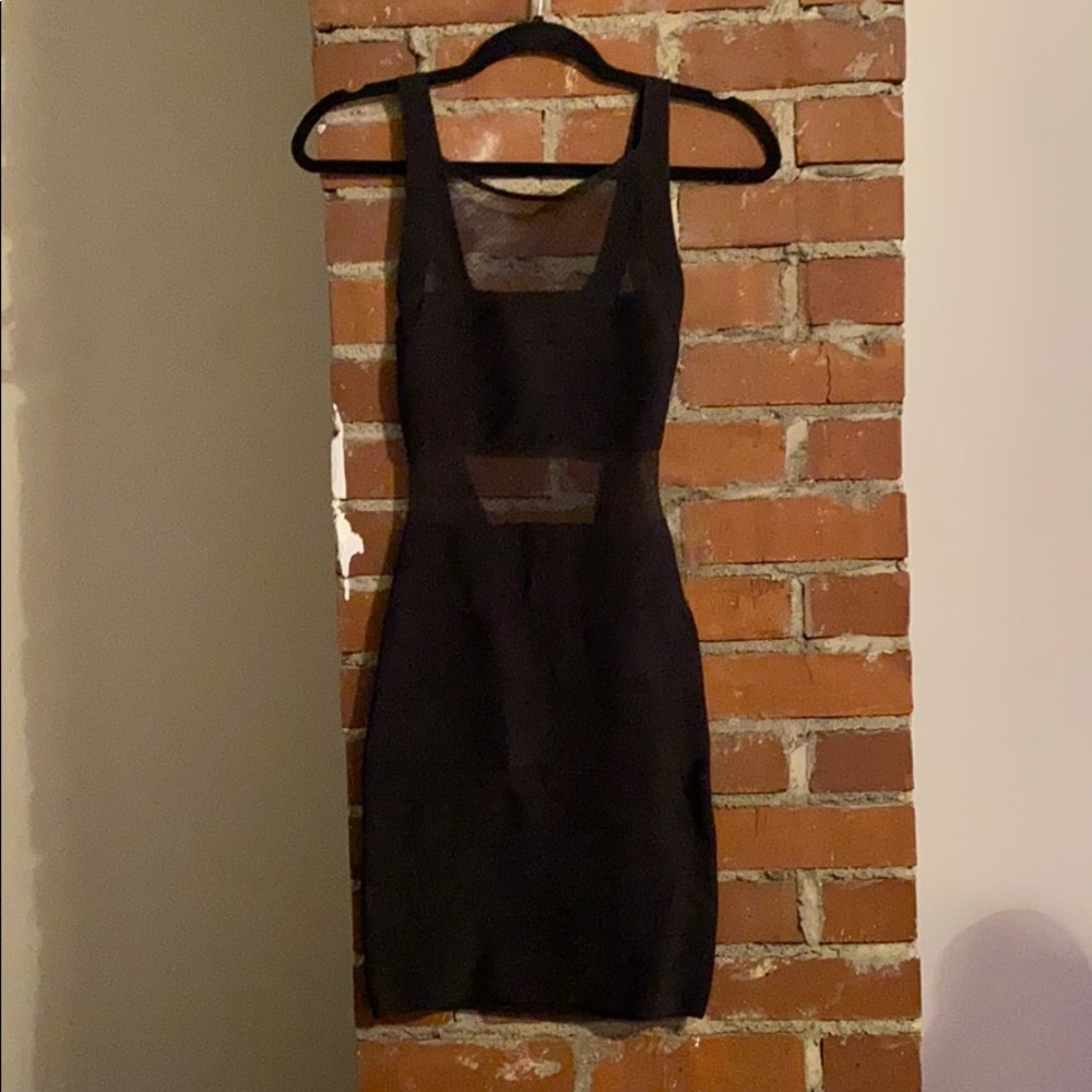 Bebe Sheer Cut-out Dress